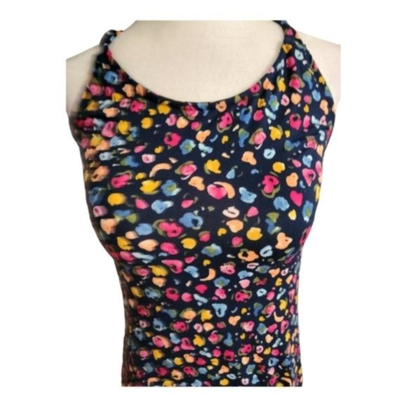 NEW Women's Good Luck Gem Multi Colored Cross Back Strap Sundress SZ Small NWT - Picture 4 of 5